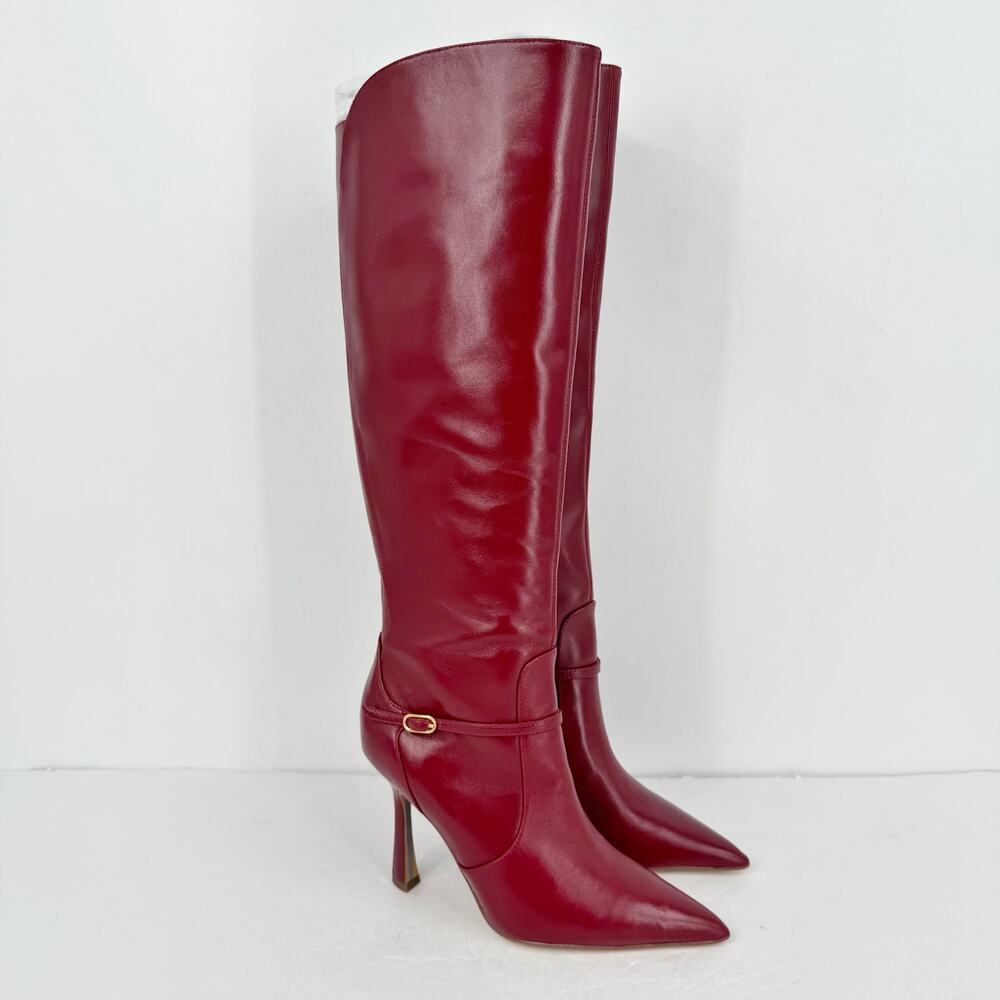 Sam Edelman Womens Elia Above The Knee High Boots US 6 M EU 36 Red Leather NIB - Picture 6 of 13